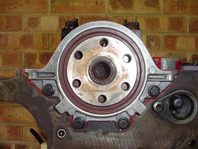 crankshaft RH oil seal in place